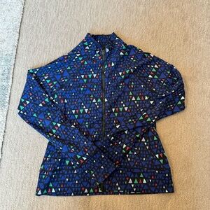 Threads 4 Thought Triangle Pattern Jacket - Blue, Gray, White